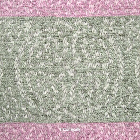 NEW Calzeat Celtic Knot Scarf Green & Purple - Picture 5 of 11